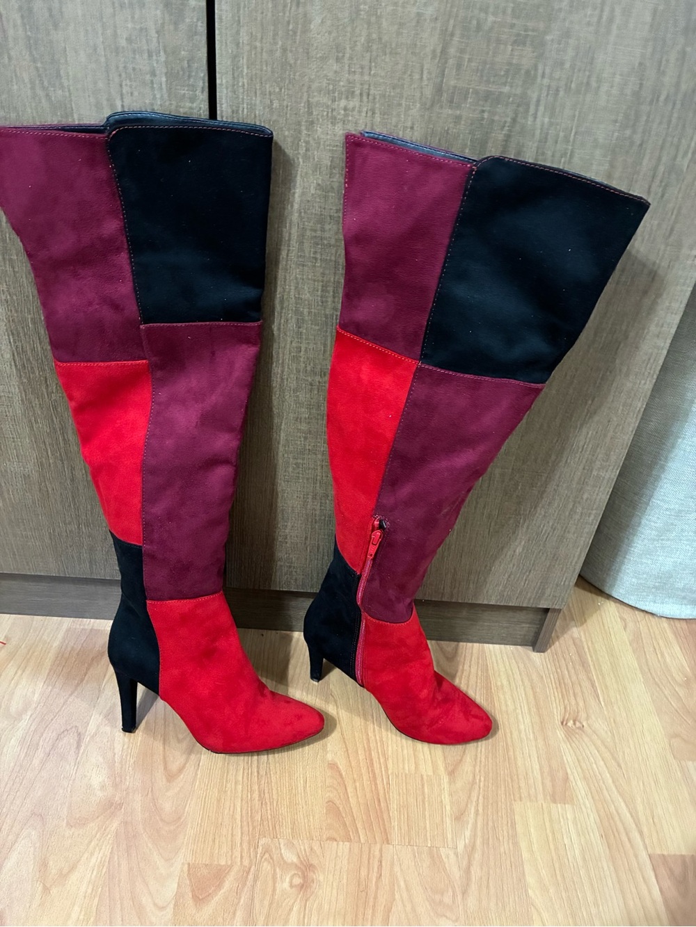 Rialto carpio color block over the knee boot.
